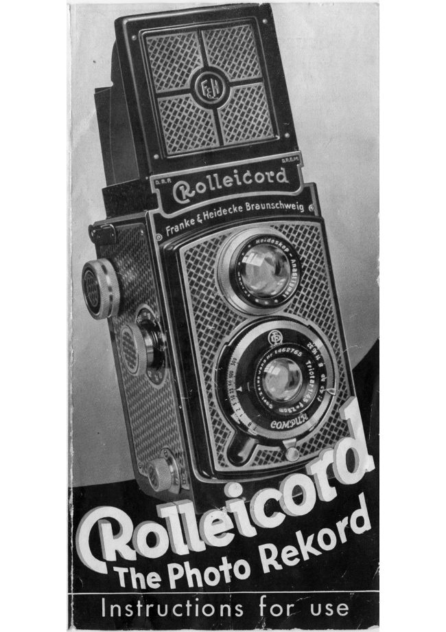 Rolleicord manual cover