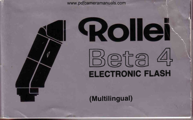 Rollei Beta 4 manual cover