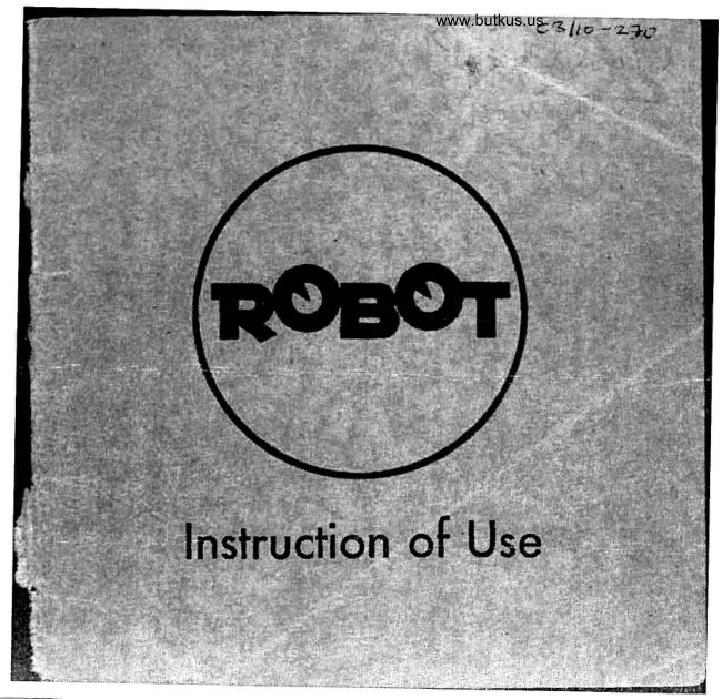 Robot manual cover