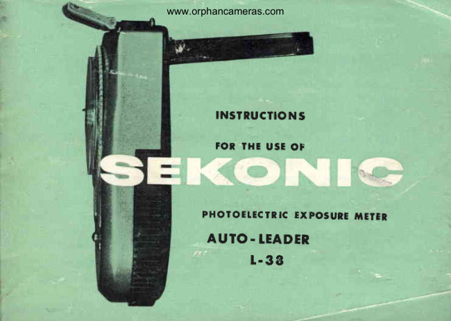 Sekonic Auto Leader L-38 manual cover