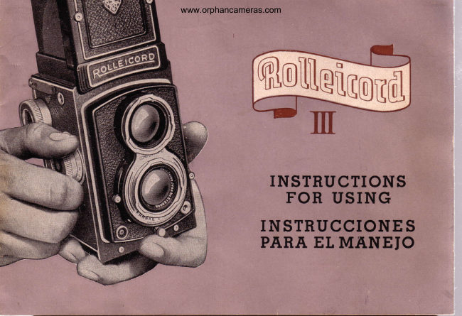 Rolleicord III manual cover
