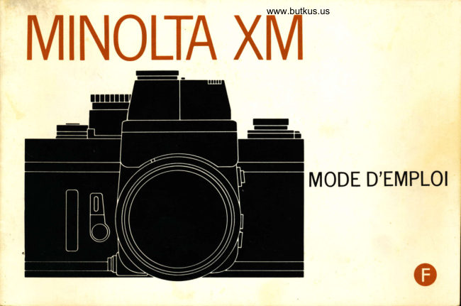 Minolta XM manual cover
