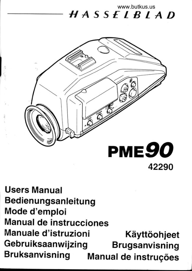 Hasselblad PME 90 BruksanvisningHasselblad PME 90 Kayttoohjeet manual cover