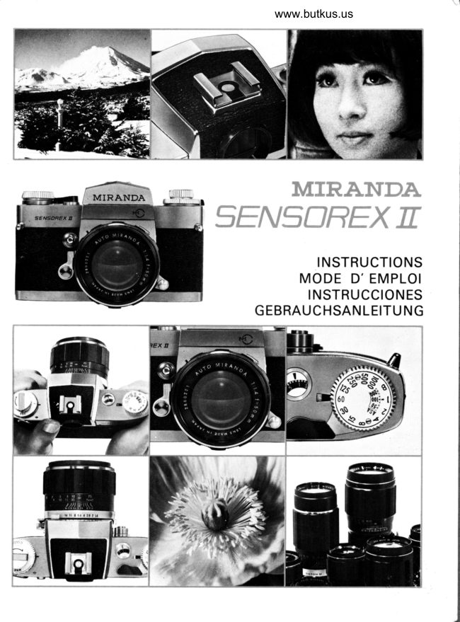 MIRANDA SENSOREX II - another manual cover