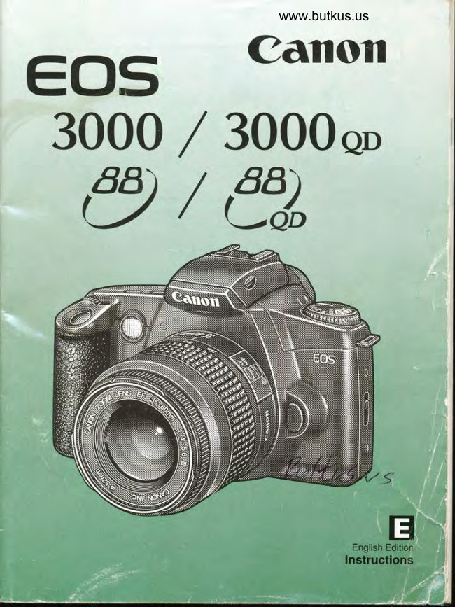Canon EOS 3000 manual cover