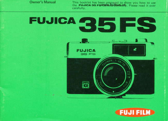 Fujica 35 FS manual cover