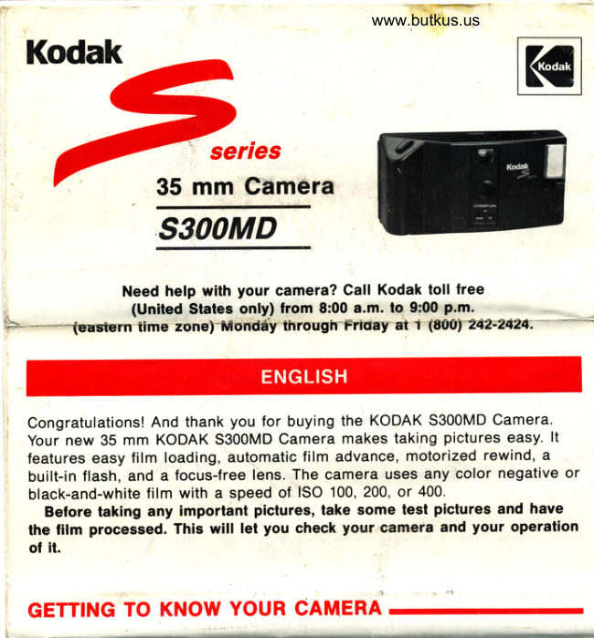 Kodak S300MD manual cover