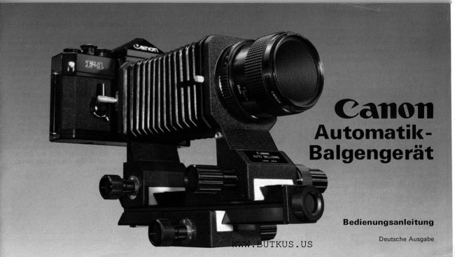 CANON AUTOMATIK-BALEGENGERAT manual cover