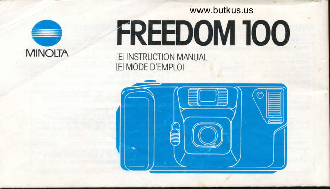 Minolta Freedom 100 manual cover