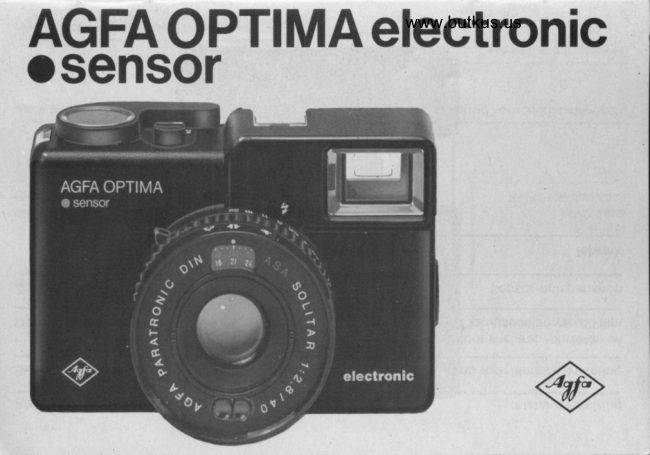 Agfa Optima Electronic handleiding manual cover