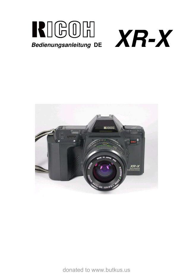 Ricoh XR-M manual cover