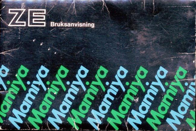 Mamiya ZE Bruksanvisning manual cover