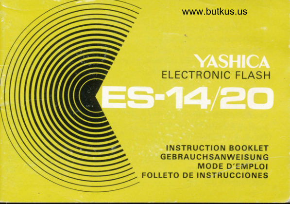 Yashica ES-14 / 20 instructions manual cover