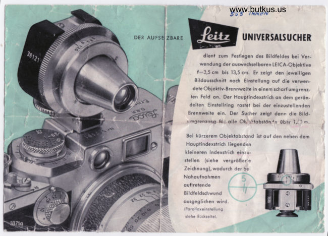 Leica Universalsucher manual cover