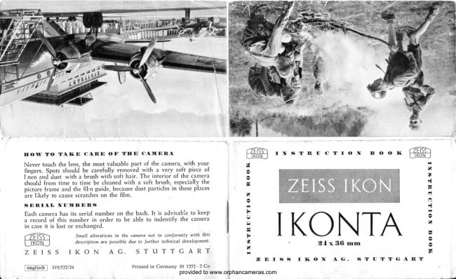 Zeiss Ikon Ikonta manual cover