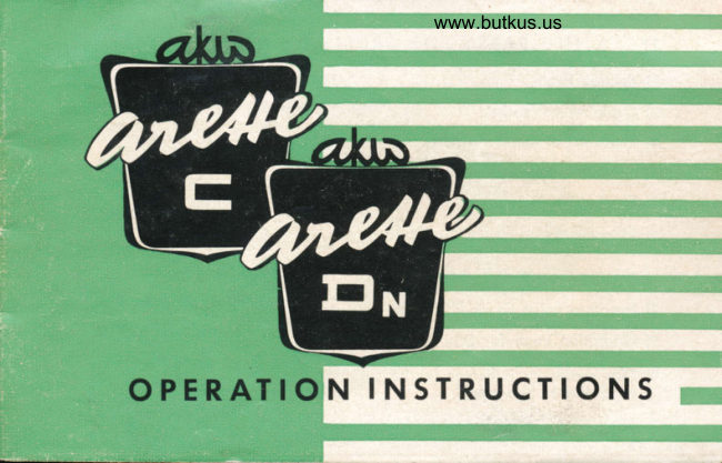 Akio Arette C / Arette Dn manual cover