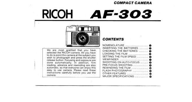 Ricoh AF-330 manual cover
