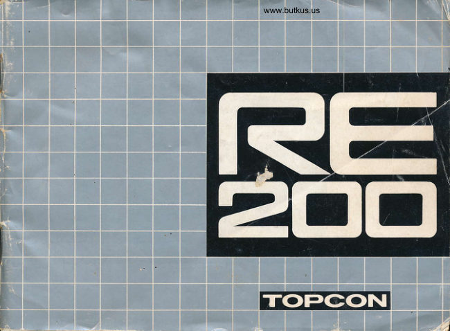Beseler topcon re200 manual cover