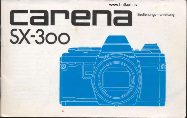 Carena SX-300 manual cover