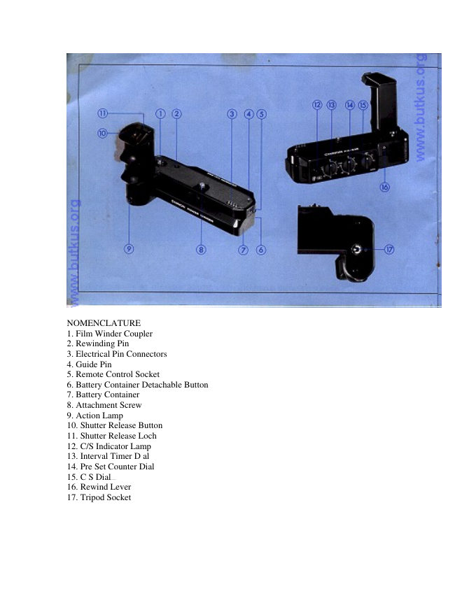 Chinon PW-535 / PW-545 manual cover