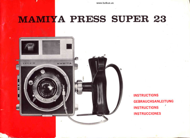 Mamiya Press Super 23 manual cover