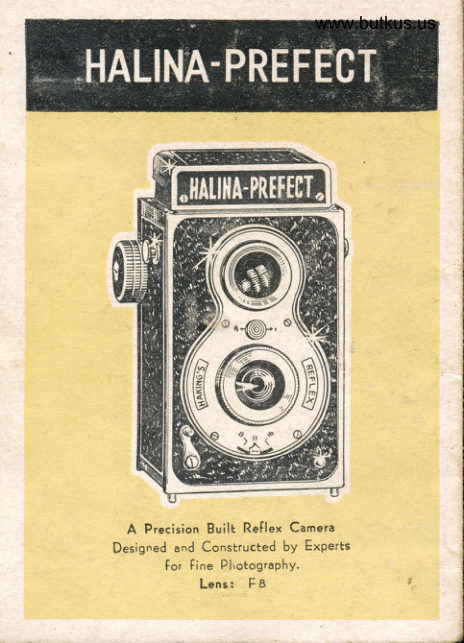 HALINA-PREFECT 120 TLR manual cover