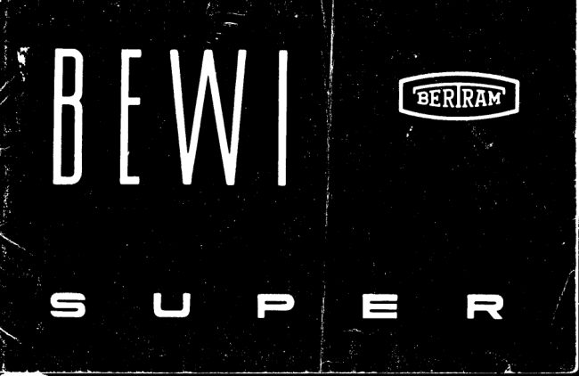BEWI Super meter manual cover