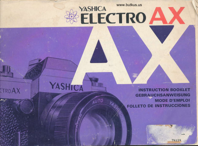 Yashica Electro AX manual cover