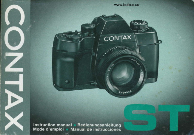 Contax St manual cover