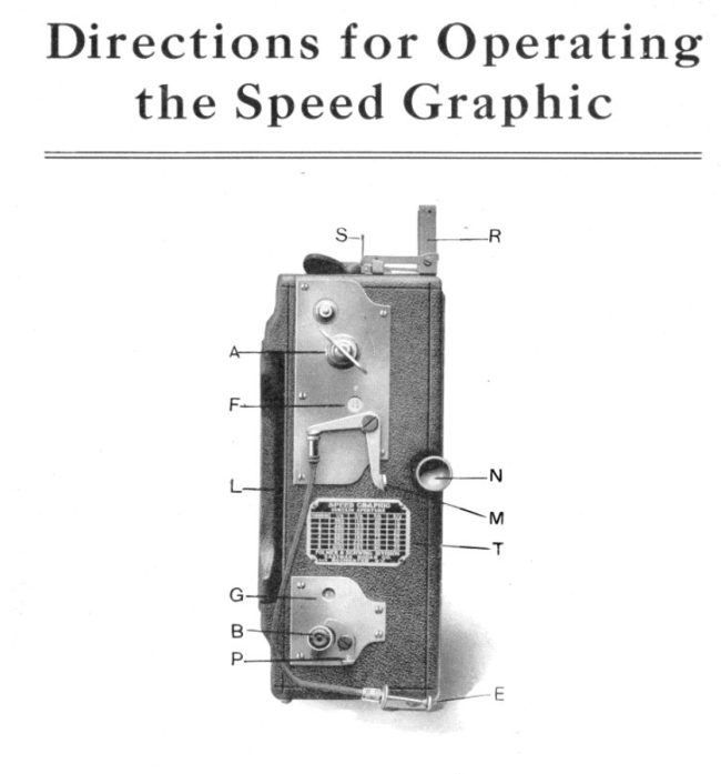 Graflex Speed Graphic operations manual cover