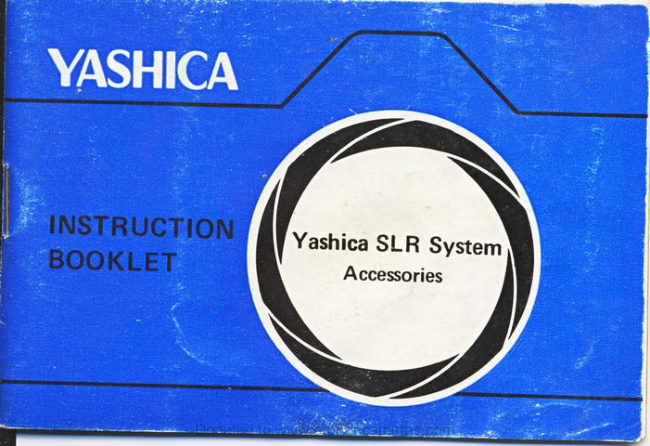 Yashica accessories manual cover