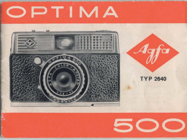 Agfa Optima 500 manual cover