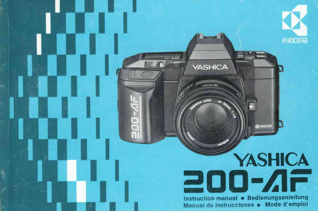 Yashica 200 manual cover