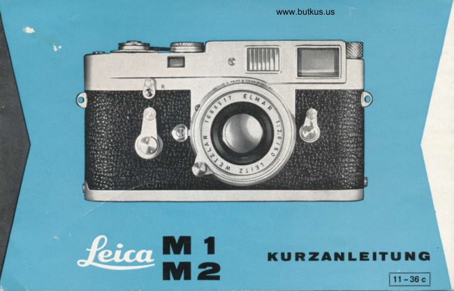 Leica M1 - M2 Kruzanleitung manual cover