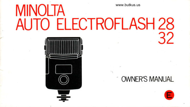 Minolta Auto Electroflash 28 / 32 manual cover