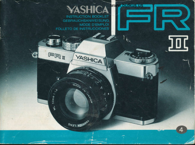 Yashica Fr 11 manual cover