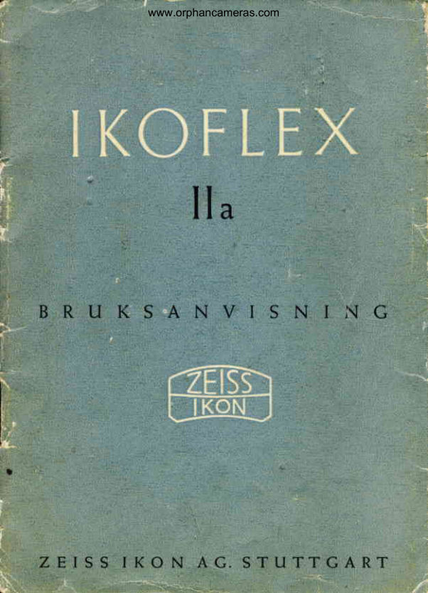 Zeiss Ikon IIa manual cover