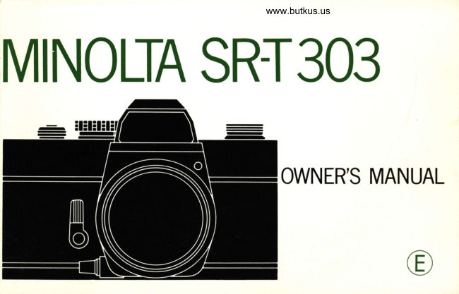 Minolta SR-T 303 manual cover