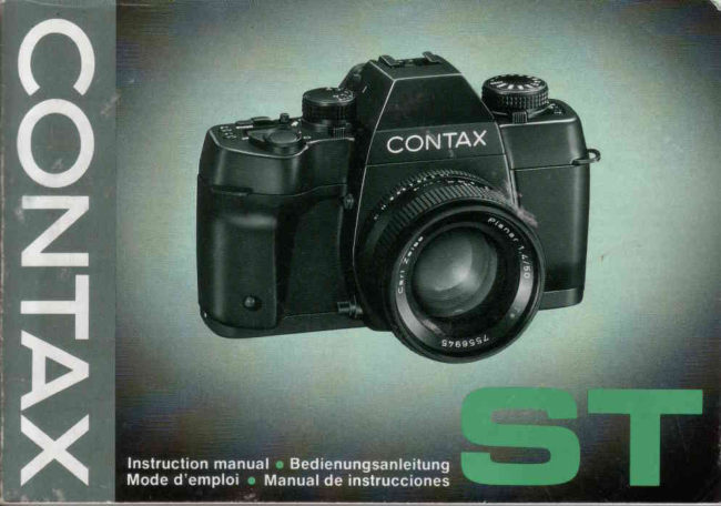Contax ST manual cover