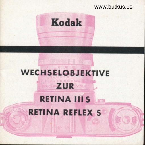Kodak Retina Reflex S manual cover