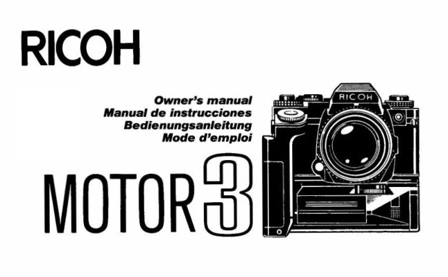 Ricoh Motor 3 manual cover
