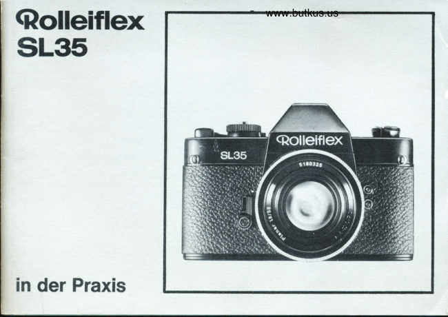 ROLLEIFLEX SL35 IN DER PRAXIS manual cover
