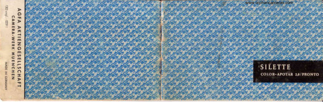 COLOR Agfa Silette manual cover