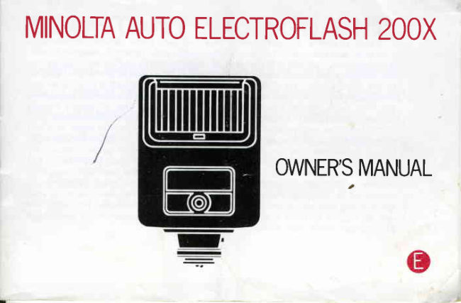 Another Minolta Electroflash 200x manual cover