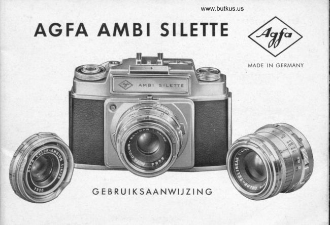 Agfa Ambi Silette Gebruiksaanwijzing manual cover