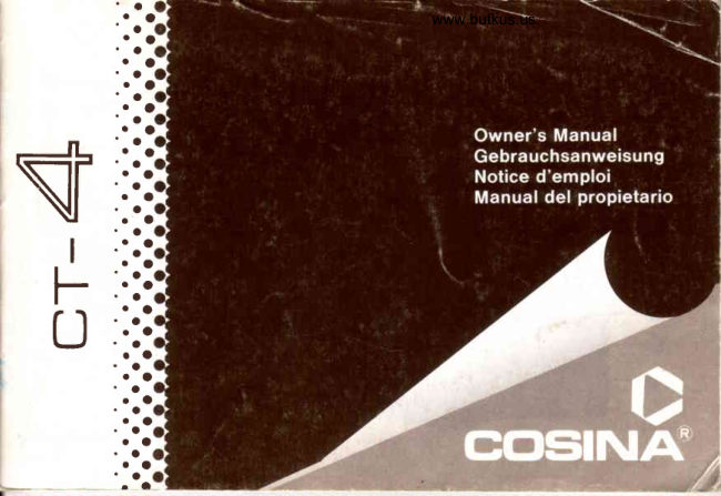 Cosina CT-4 manual cover