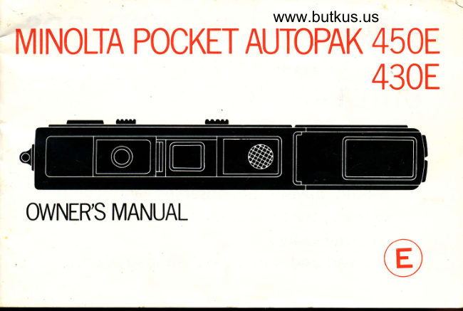 Minolta Autopack 450-430 manual cover