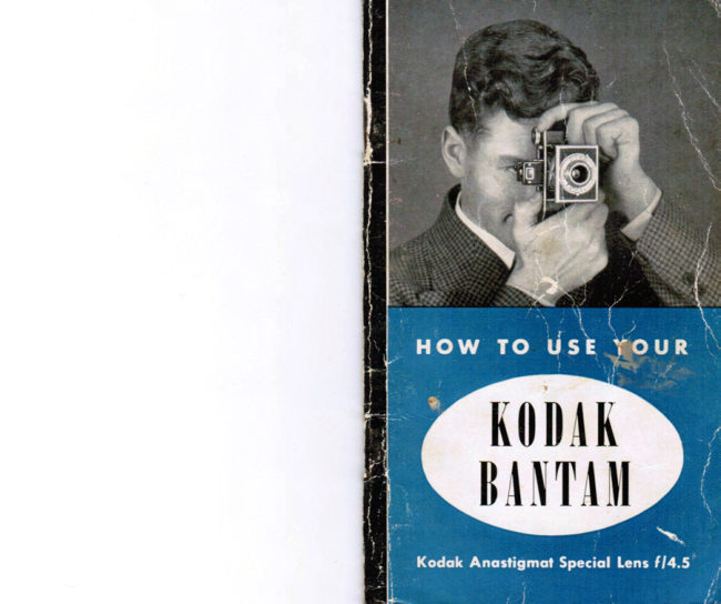How to use your Kodak Bantam f/4.5 booklet manual cover