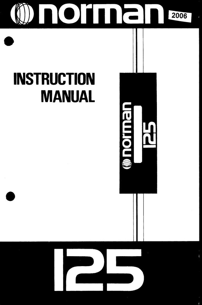 NORMAN 125 flash manual cover
