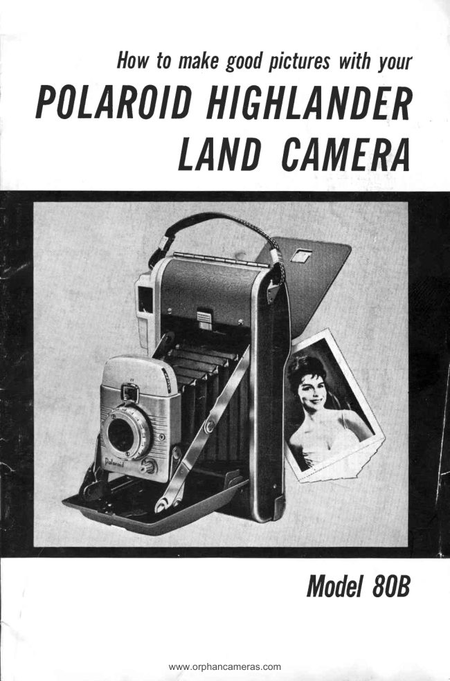 Polaroid Model 80B manual cover